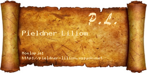 Pieldner Liliom névjegykártya